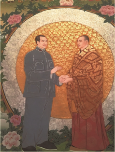 Commander in chief Zhu De and Living Buddha Ge Da