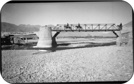 Captioned as "Lhasa's modern-styled bridge"